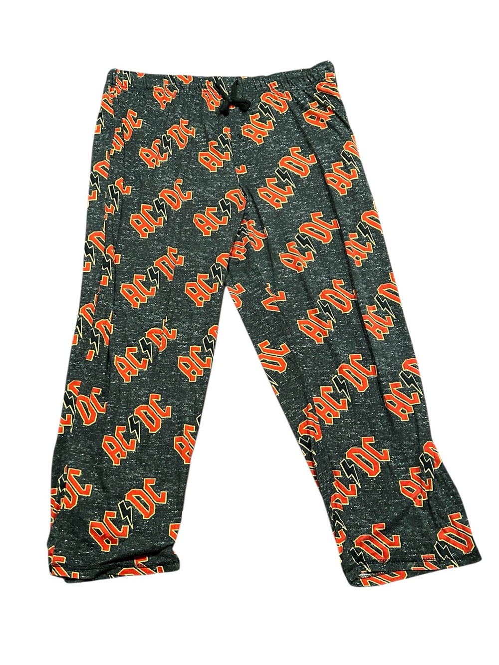 AC/DC Logo Print Men’s Pajama Lounge Pants with Pockets and Drawstring Size 2XL